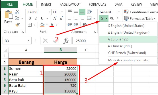 Accounting Number Format