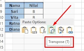 Cara Copy Paste Excel ke Bawah, Dari Baris Ke Kolom & Sebaliknya