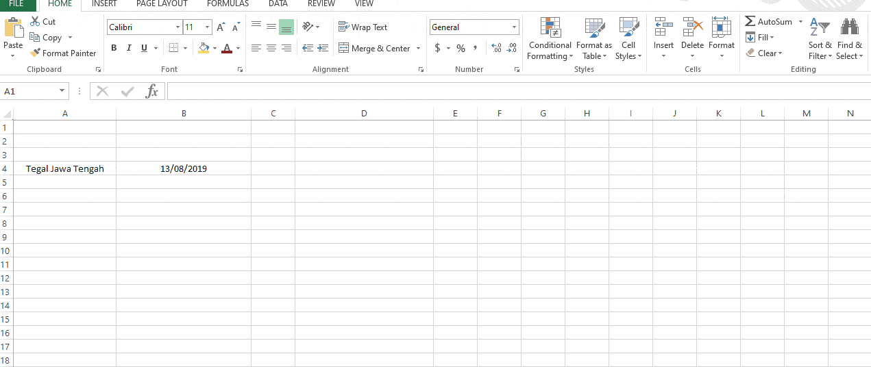 Cara melebarkan banyak kolom di Excel