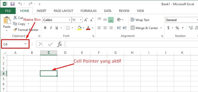 Bagian Microsoft Excel Yang Digunakan Sebagai Penunjuk Cell