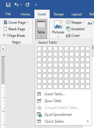 fungsi table pada Microsoft Word 2007
