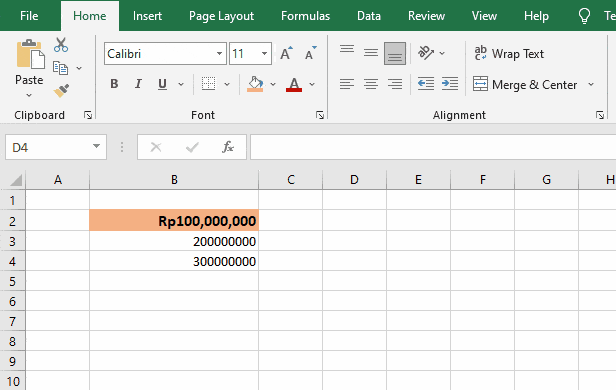 Fungsi Format Painter pada Excel